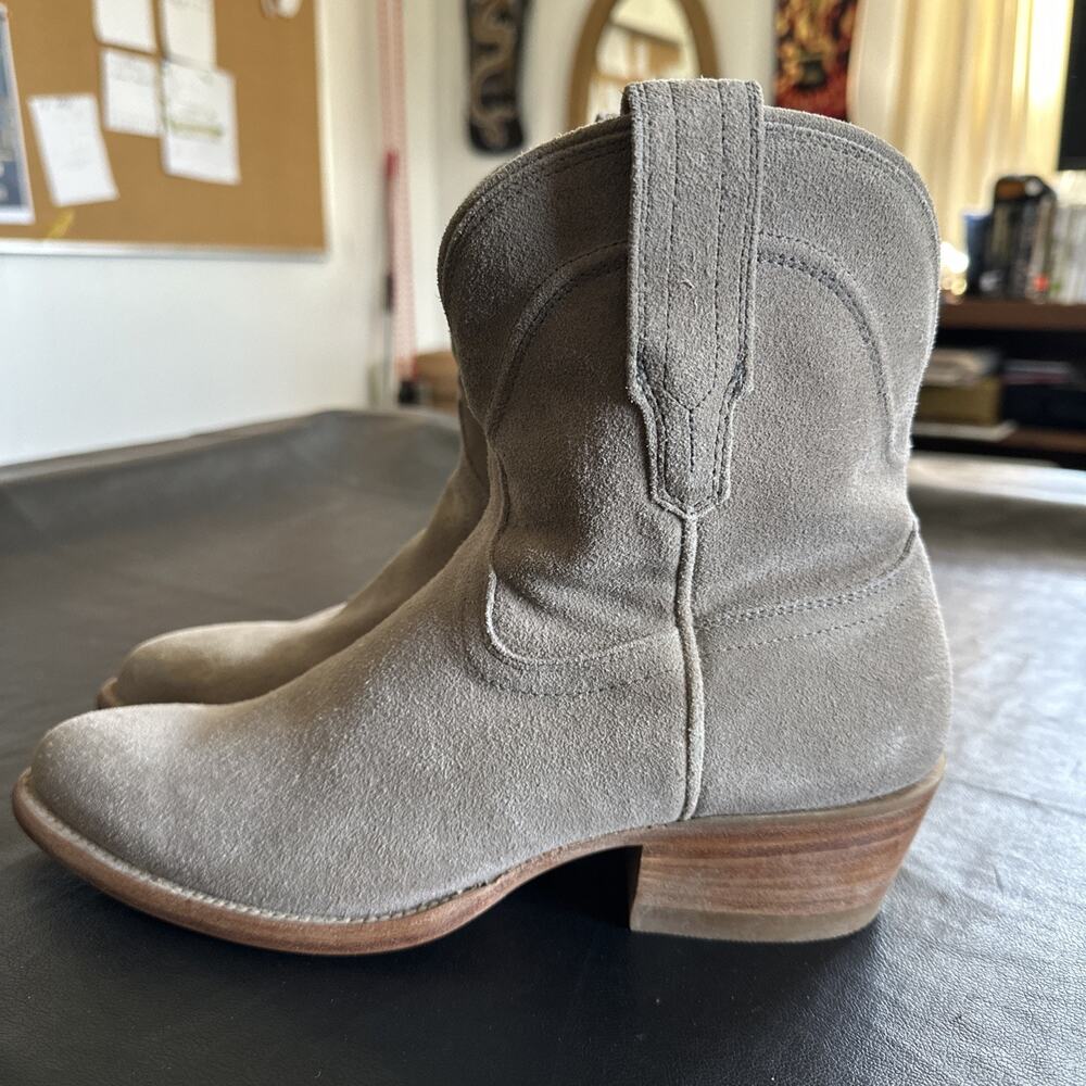 Tecovas Lucy Boots Women Gray Western Suede Shoes SIZE US 9 B Med 935